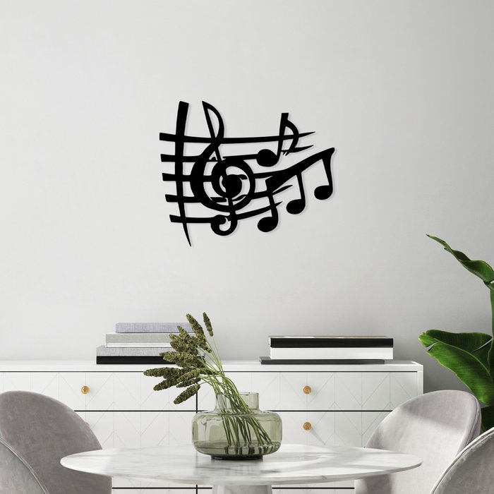 Wallity Musical 3 Accesorio de Pared Decorativo Negro